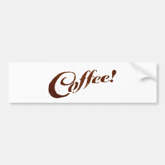 Carro Café de Borra de Café - Adesivo para Para-choques (Frente)