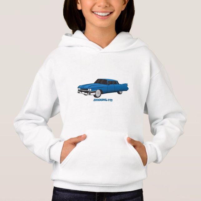 Carro clássico azul legal de 1959  (Frente)