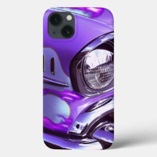 Carro clássico: Chevrolet com capuz em chamas