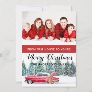 carro clássico de Cartões de foto de Natal persona