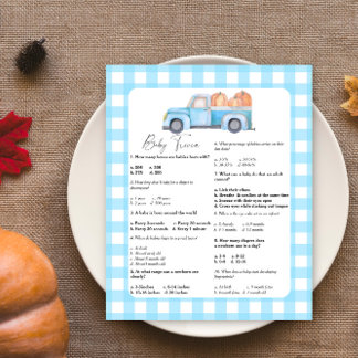 Carro com abóboras - Jogo de Trivia para Chás de B