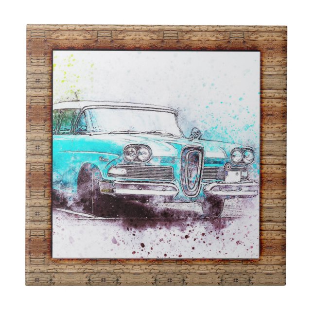 Carro De Abstrato De Efeito Da Madeira (Frente)