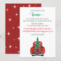 Carro de Árvore de Natal Bonito Nós movemos Cartõe