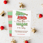 Carro de Árvore de Natal Retro Groovy Esta é a est<br><div class="desc">Carro de Árvore de Natal Retro Groovy Este é o Cartão de Férias da Estação</div>