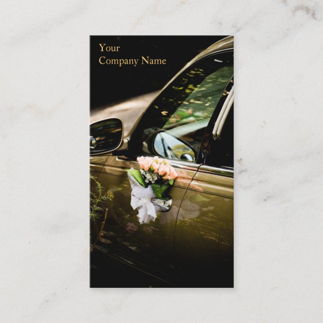 Carro de Casamento Genérico / Limo - Cartão de vis (Frente)