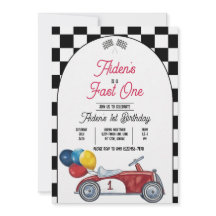 Carro de corrida Fast One - Convite