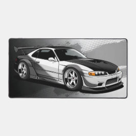 Carro de corrida GTO, preto e branco moderno