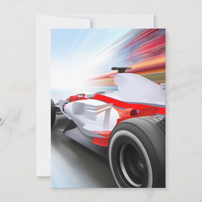 Carro de Corrida Vermelha em Velocidade (Frente)