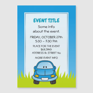 Carro de desenho azul