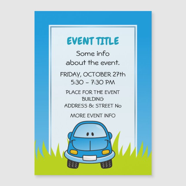 Carro de desenho azul (Frente)