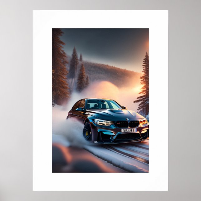 Carro de esporte poster (Frente)