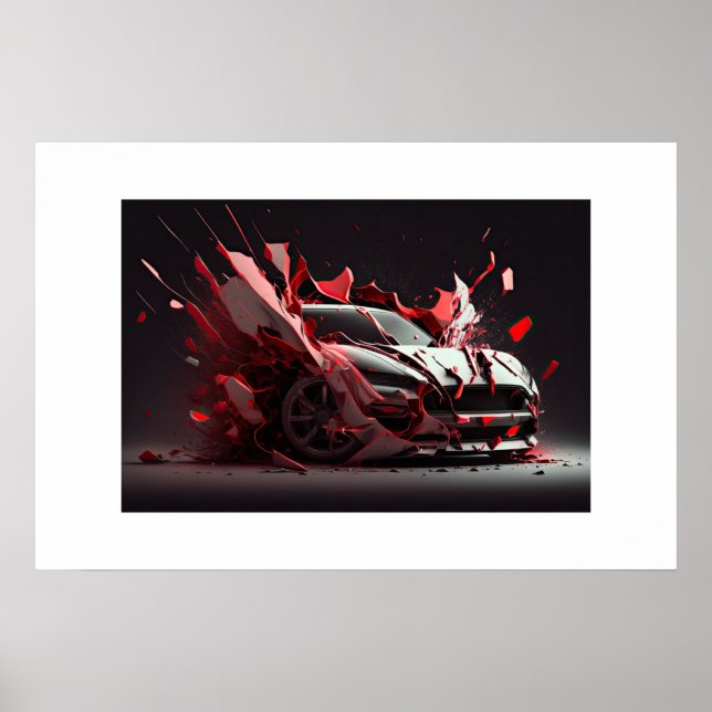 Carro de esporte poster (Frente)