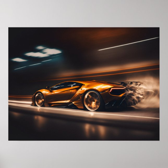 Carro de esporte poster (Frente)