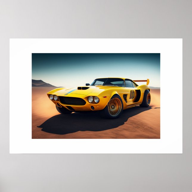 Carro de esporte poster (Frente)