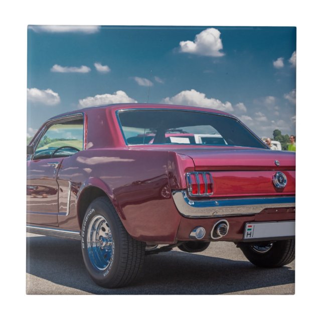 Carro Esporte Mustang Red Musculoso Artes Metálica (Frente)