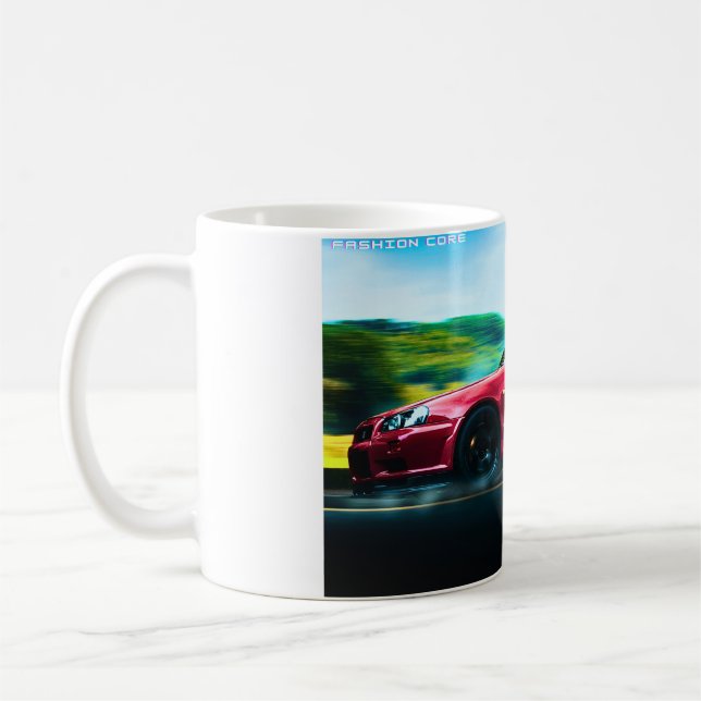 Carro esportivo da década de 2000 na caneca de caf (Esquerda)