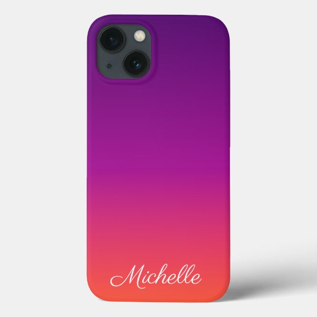 Carro-Mate ombre, cor-de-rosa e laranja (Verso)