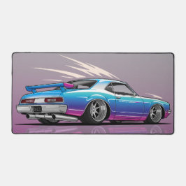 Carro Muscular Clássico, Moderno Sleek. Roxo e Azu