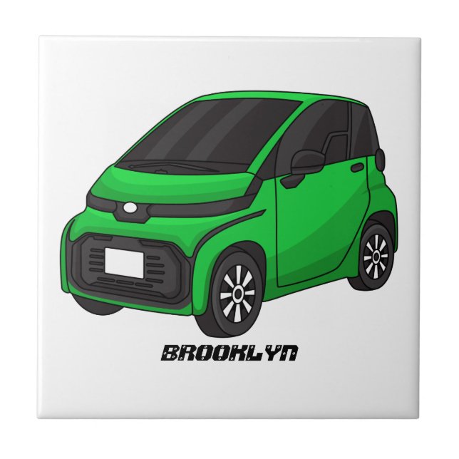 Carro pequeno verde fofo (Frente)