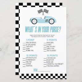 Carro Raça Azul O que há no jogo do Chá de fraldas