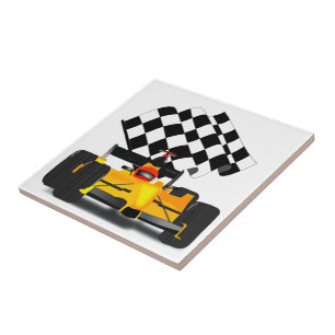 Carro Race Amarelo com Sinalizador Verificado