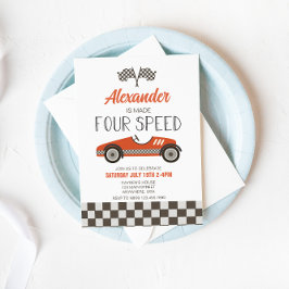 Carro Race Fez Convite Aniversário De Quatro Veloc