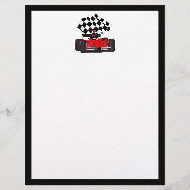 Carro Race Vermelho com Sinalizador Verificado (Frente)