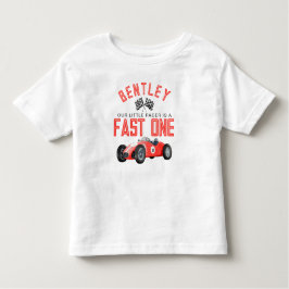 Carro Race Vermelho Rápido Um Aniversário Camisa