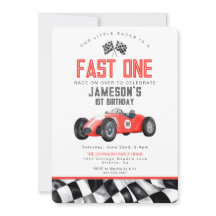 Carro Race Vermelho Rápido, Um primeiro aniversari