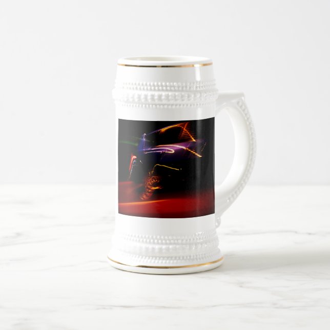 carro roxo dança caneca de cerveja (Frente Esquerda)