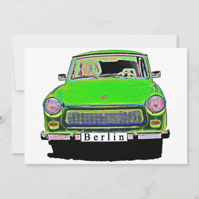 Carro Trabant em Verde, Berlim (Frente)