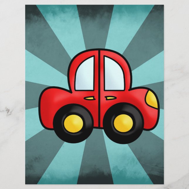 Carro vermelho vintage (Frente)