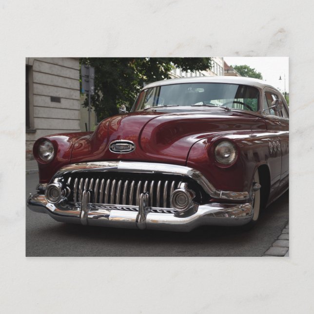 Carro vintage antigo - cartão postal (Frente)