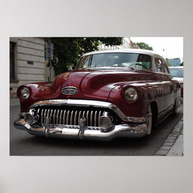 Carro vintage antigo - poster (Frente)