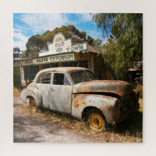 Carro vintage E Garagem, Quebra-cabeça de serra