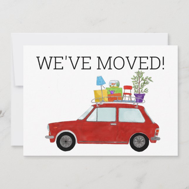 Carro vintage Novo cartão de endereço (Frente)