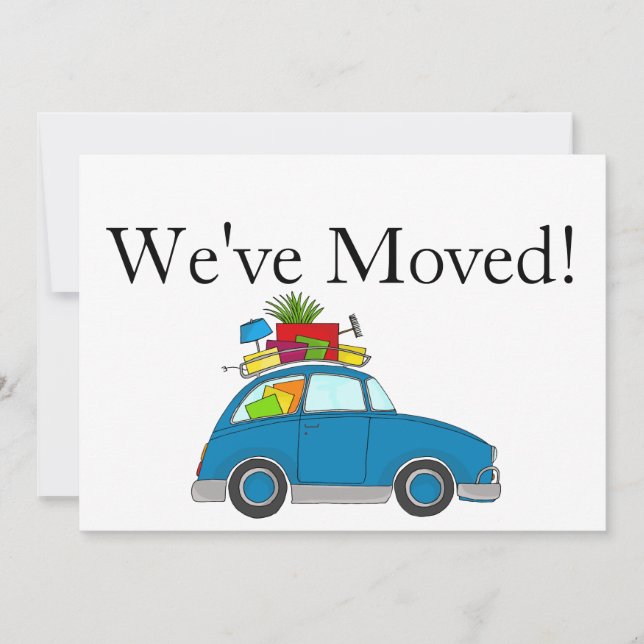 Carro vintage Novo cartão de endereço (Frente)