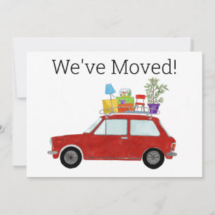 Carro vintage Novo cartão de endereço