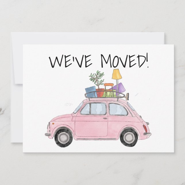 Carro vintage Novo cartão de endereço (Frente)