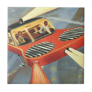Carro Voador Ficção Científica Vintage