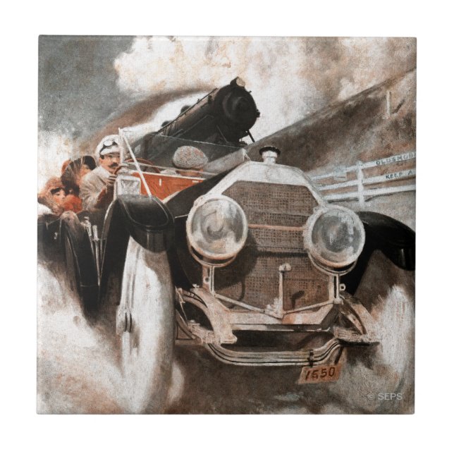 Carro vs Comboio por William Harnden Foster (Frente)