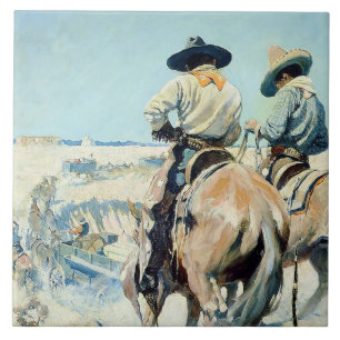 Carroça de Suprimentos Western Art por NC Wyeth