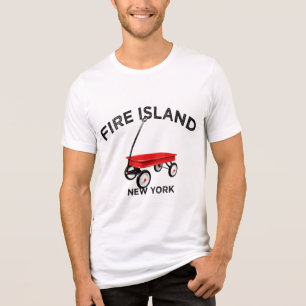 Carroça vermelha da Fire Island férias de verão em