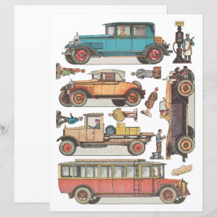 carros clássicos vintage morreram recortados folha