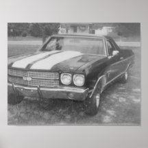 Carros de poster preto