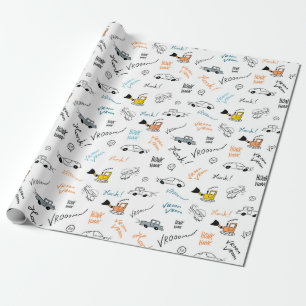 Carros e veículos; papel de embalagem de presente