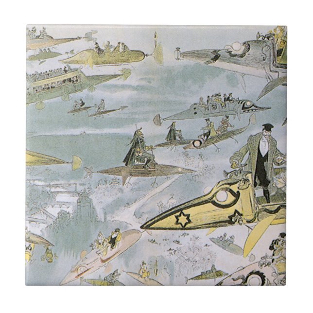 Carros Futurísticos Ficção Científica Vintage, Tax (Frente)