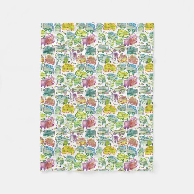 Carros Loucos e Cobertores para Crianças (Frente)