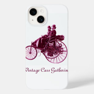 Carros vintage Reunindo, roxo rosa violeta branco