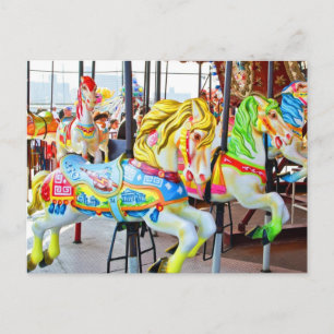 Carrossel - Coney Island, cartão postal NYC